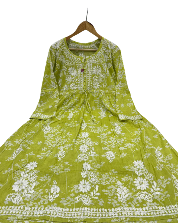 Aashvi Floral Essence Mulmul Gown - Image 3