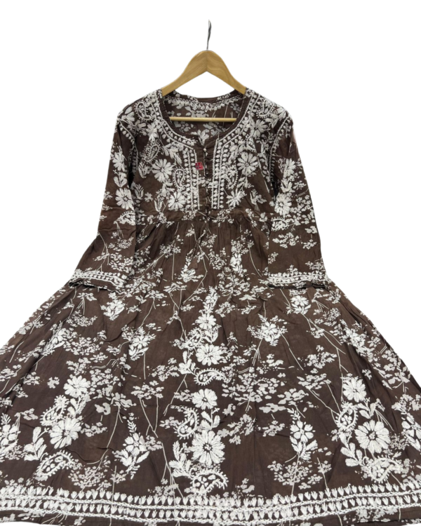 Aashvi Floral Essence Mulmul Gown - Image 7