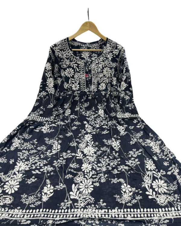 Aashvi Floral Essence Mulmul Gown - Image 9